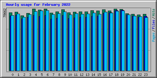 Hourly usage for February 2022