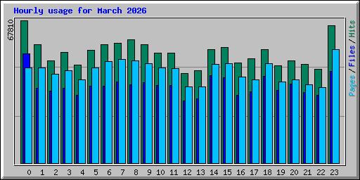 Hourly usage for March 2026